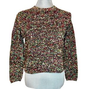 Vintage Lord & Taylor Multicolor Angora Wool Blend Sweater
